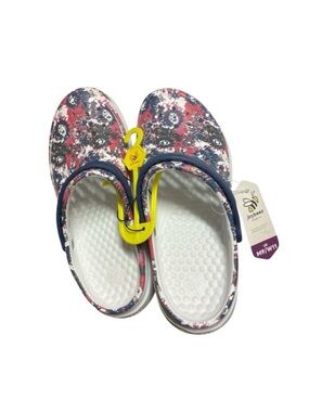 Joybees Tie Dye Active Slip-On Clogs - Navy Pink Unisex